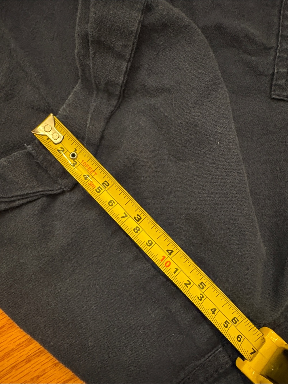 Faded Glory Navy Drawstring Cargo Shorts with Button Flap Pocket - Picture 9 of 9